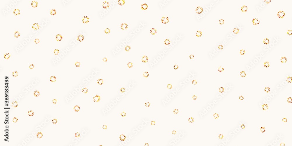 Light yellow vector template with circles.