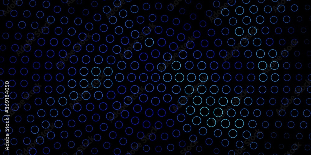 Dark BLUE vector background with circles. Modern abstract illustration with colorful circle shapes. Pattern for websites, landing pages.