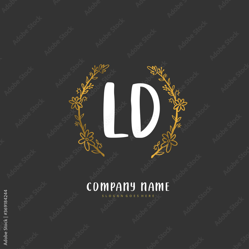 L D LD Initial handwriting and signature logo design with circle. Beautiful design handwritten logo for fashion, team, wedding, luxury logo. L D LD Initial handwriting and signature logo design with circle. Beautiful design handwritten logo for fashion, team, wedding, luxury logo.