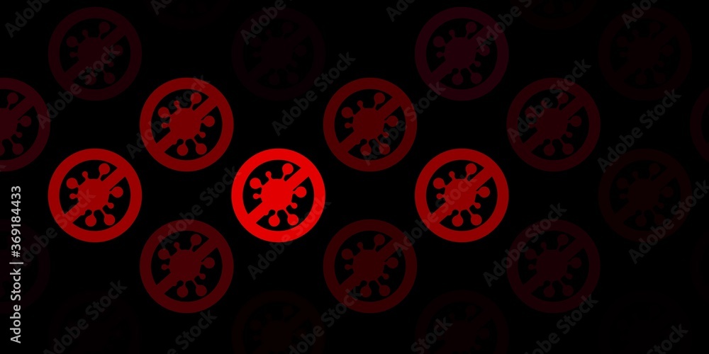Dark Pink vector template with flu signs. Dark Pink vector template with flu signs.