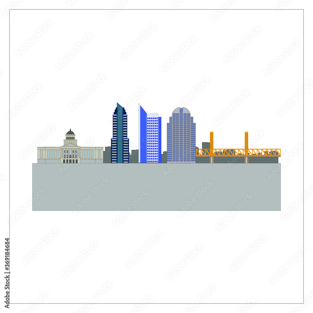 Sacramento city skyline in California United States Sacramento city skyline in California United States