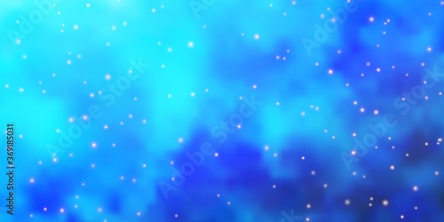 Light BLUE vector texture with beautiful stars. Blur decorative design in simple style with stars. Best design for your ad, poster, banner.
