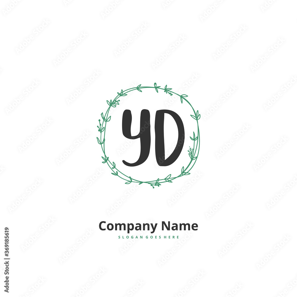 Y D YD Initial handwriting and signature logo design with circle. Beautiful design handwritten logo for fashion, team, wedding, luxury logo. Y D YD Initial handwriting and signature logo design with circle. Beautiful design handwritten logo for fashion, team, wedding, luxury logo.