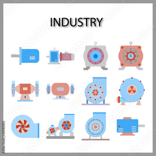 industry machine icon isolated on white background