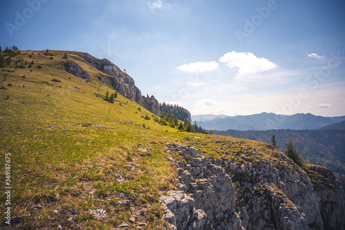 Hiking in slovakia moutains. View from the hills. Ostra, tlsta Peak, Velka Fatra. Slovakia photo