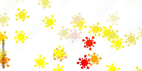 Light orange vector texture with disease symbols.