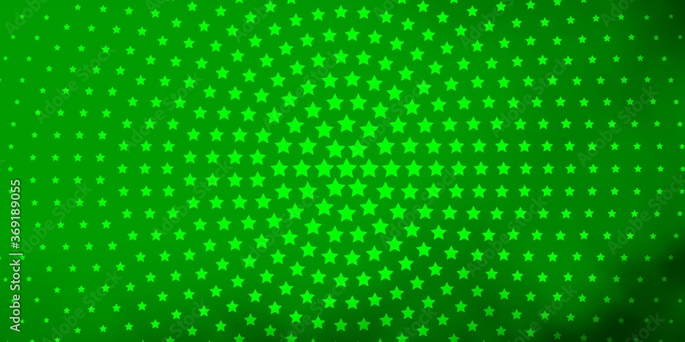 Light Green vector pattern with abstract stars. Shining colorful illustration with small and big stars. Pattern for wrapping gifts.