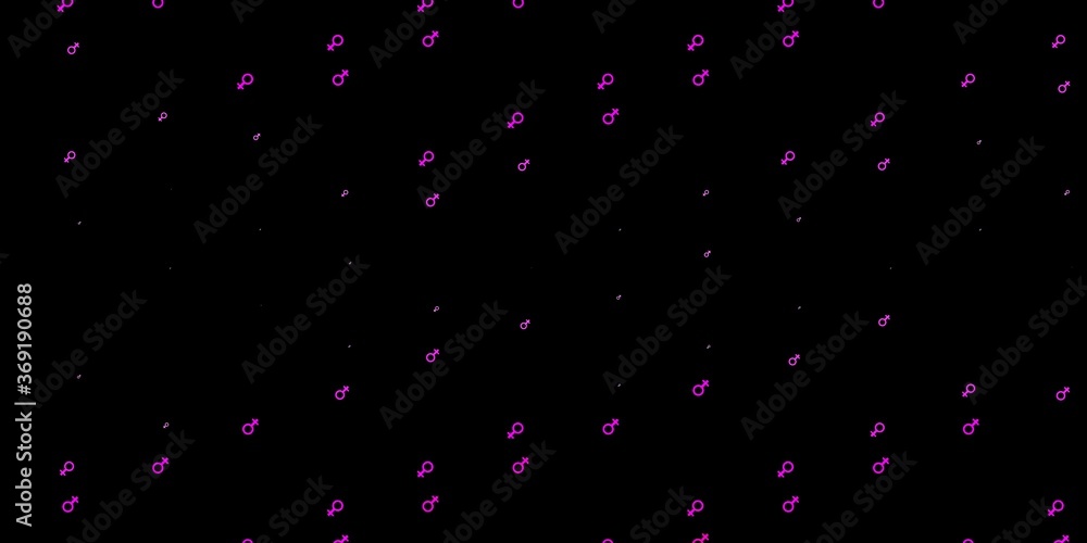 Dark Pink vector texture with women's rights symbols. Dark Pink vector texture with women's rights symbols.