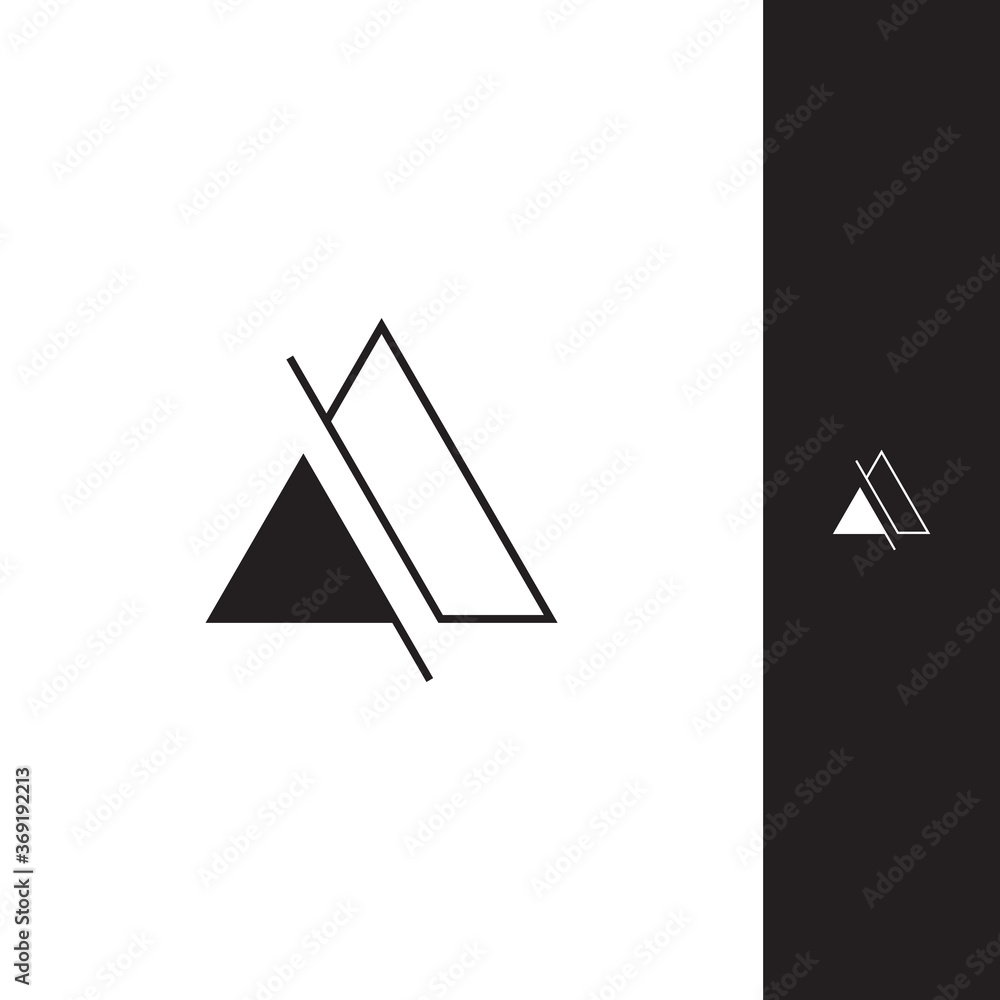 Simple triangle logo design Simple triangle logo design