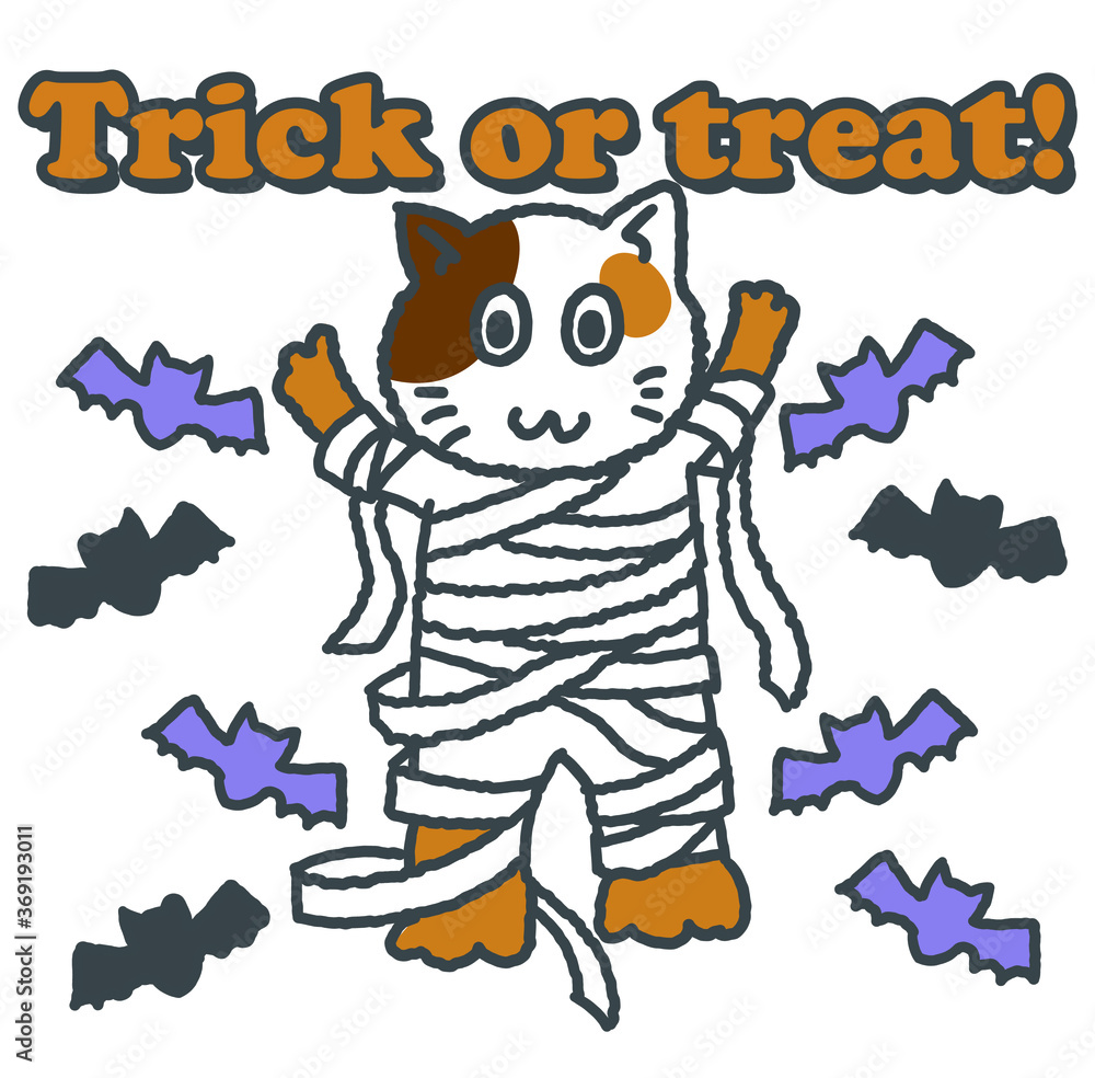 Happy Halloween with a cute cat Happy Halloween with a cute cat