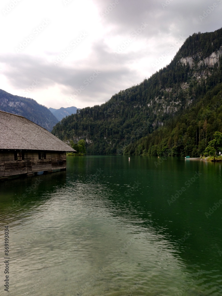 Naklejka premium Beautiful view of the Koenigsee, Berchtesgaden, Germany, Bavaria