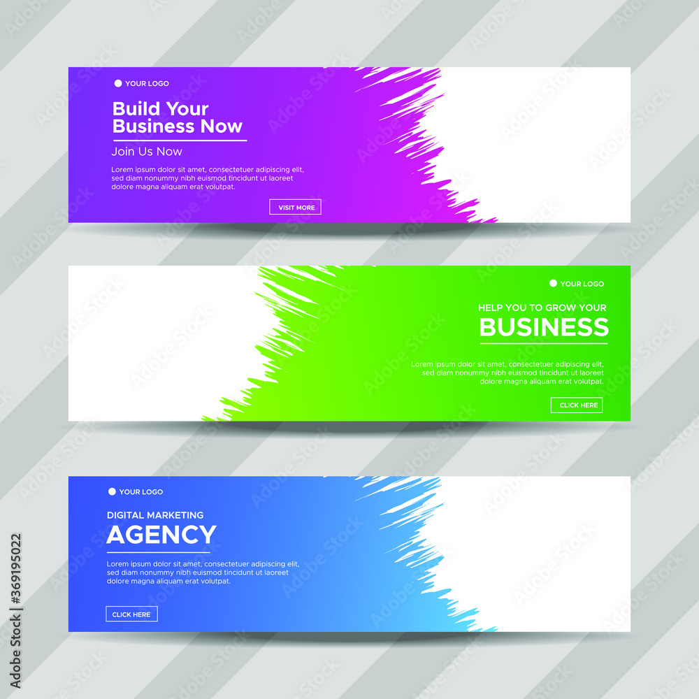 Vector abstract design banner web template. collection of horizontal business ad banner. vector illustration Vector abstract design banner web template. collection of horizontal business ad banner. vector illustration