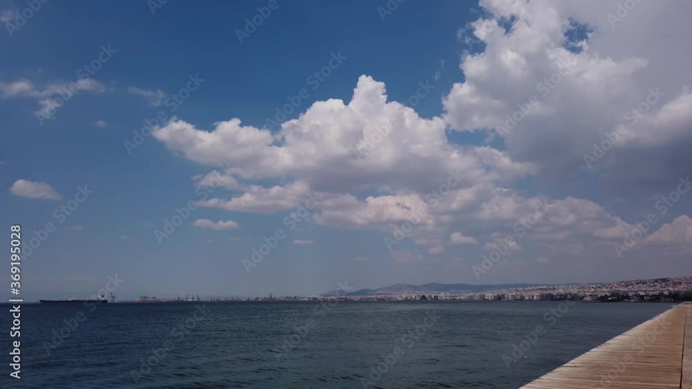 Clip of the port and seafront of Thessaloniki in Greece Clip of the port and seafront of Thessaloniki in Greece