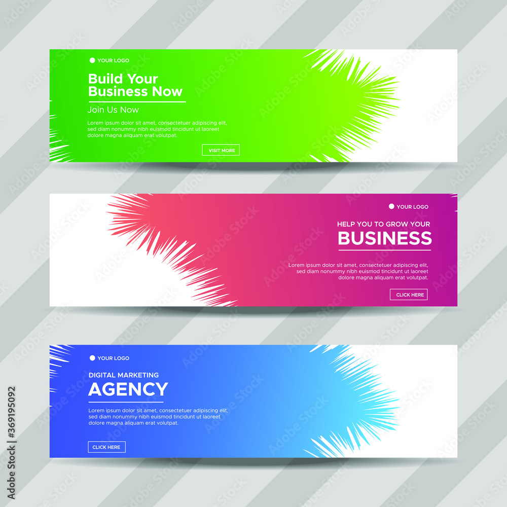 Vector abstract design banner web template. collection of horizontal business ad banner. vector illustration Vector abstract design banner web template. collection of horizontal business ad banner. vector illustration