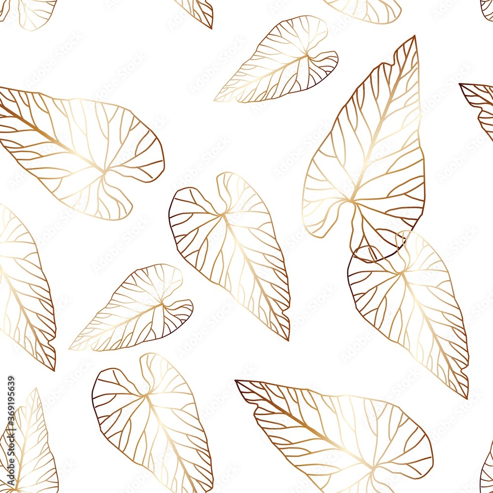 Summer print of exotic plants jungle tropical palm leaves. Pattern, seamless floral vector on a black white background.Nature wallpaper. Trendy modern pattern