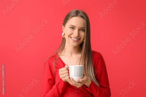 Beautiful young woman with ...