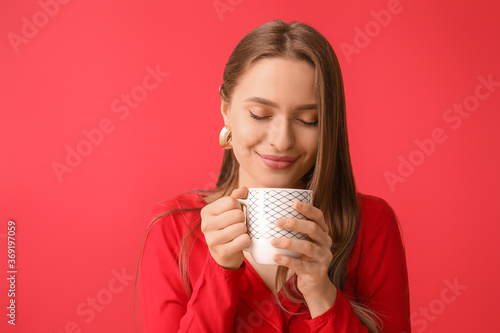 Beautiful young woman with ...