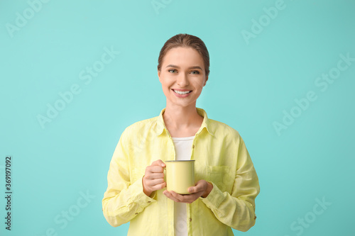 Beautiful young woman with ...