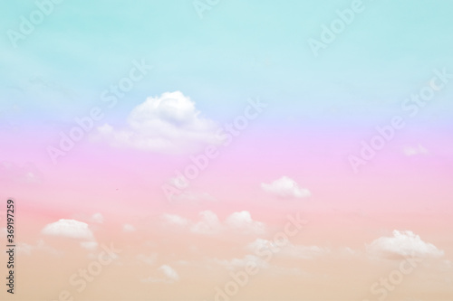 Cloud and sky with a pastel colored background and wallpaper  abstract sky background in sweet color