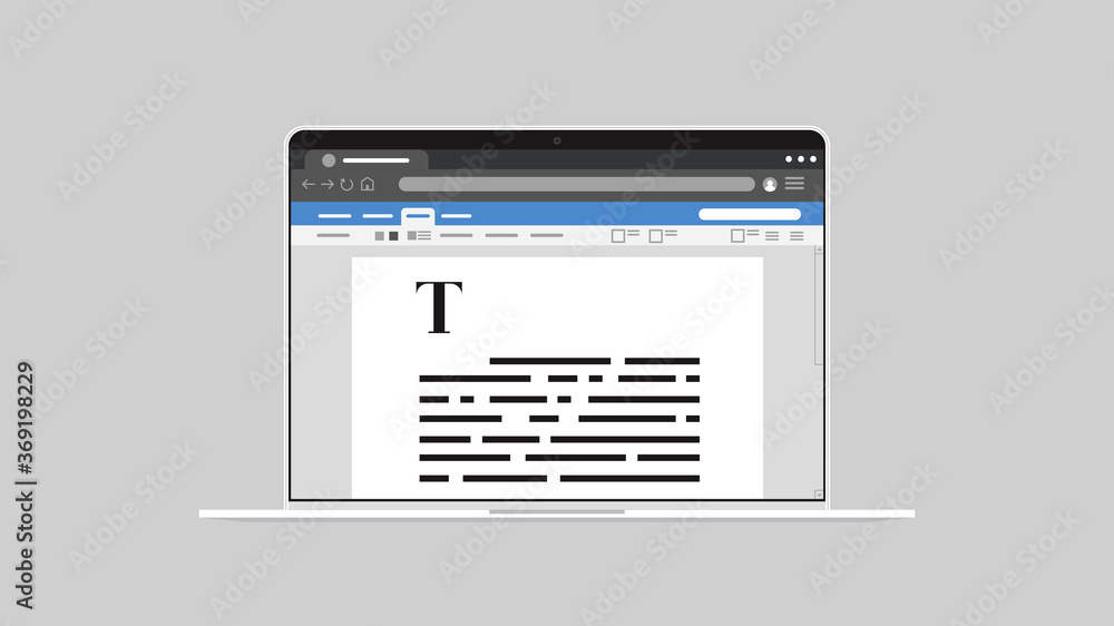 valuable content on laptop screen writing texts creativity and promotion copywriting concept horizontal vector illustration valuable content on laptop screen writing texts creativity and promotion copywriting concept horizontal vector illustration