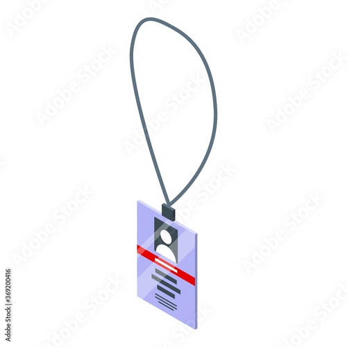 Personal information id card icon. Isometric of personal information id card vector icon for web design isolated on white background