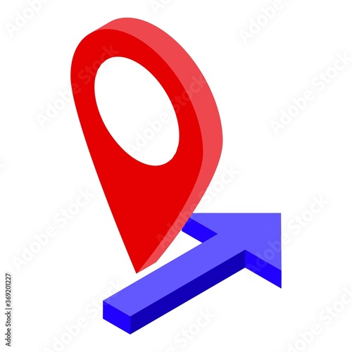Gps pin remote access icon. Isometric of gps pin remote access vector icon for web design isolated on white background