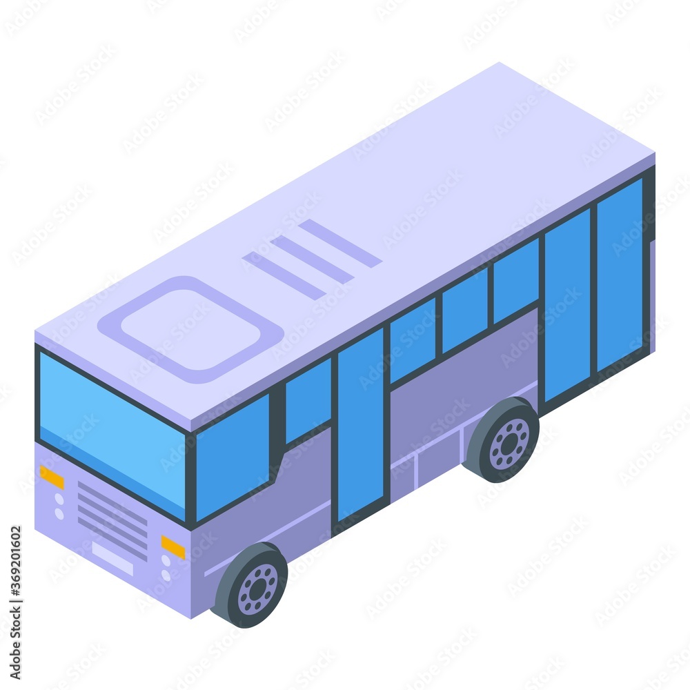 Bus icon. Isometric of bus vector icon for web design isolated on white background Bus icon. Isometric of bus vector icon for web design isolated on white background