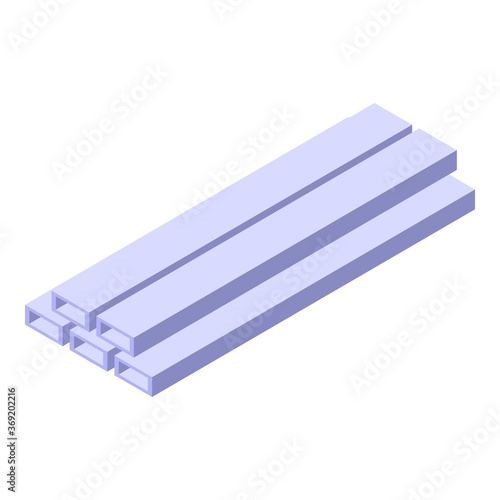 Metallurgy bars icon. Isometric of metallurgy bars vector icon for web design isolated on white background
