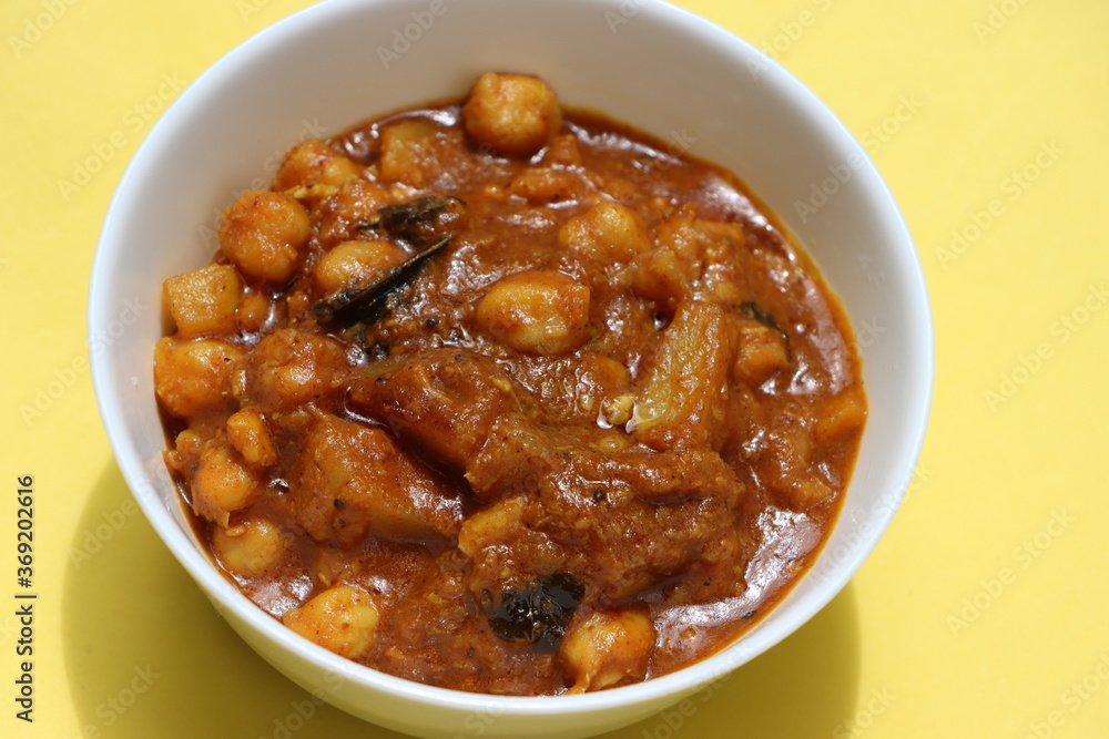 Chole masala or chana Masala, Chickpea curry, spicy gravy, Indian food Chole masala or chana Masala, Chickpea curry, spicy gravy, Indian food