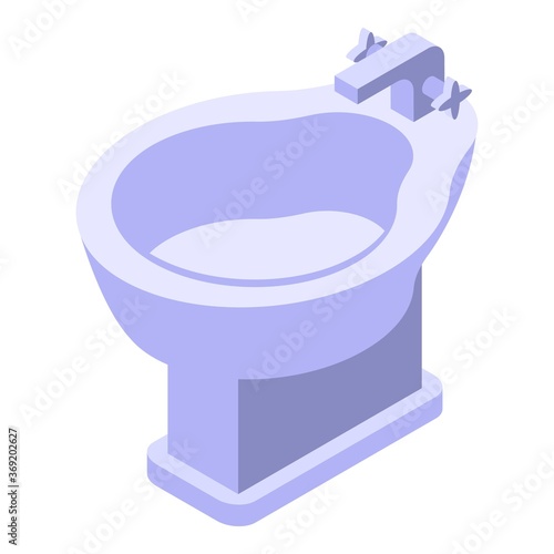 Furniture bidet icon. Isometric of furniture bidet vector icon for web design isolated on white background