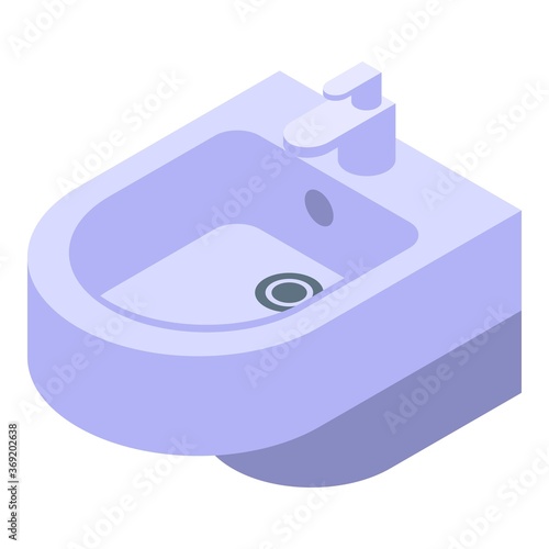 Cleaning bidet icon. Isometric of cleaning bidet vector icon for web design isolated on white background