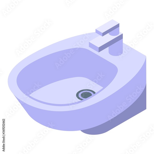 Bowl bidet icon. Isometric of bowl bidet vector icon for web design isolated on white background