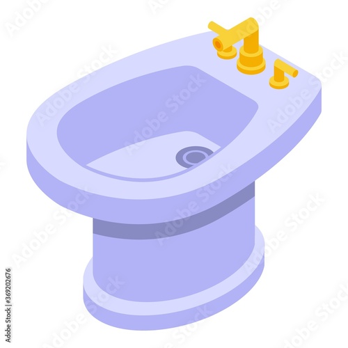 Hygiene bidet icon. Isometric of hygiene bidet vector icon for web design isolated on white background