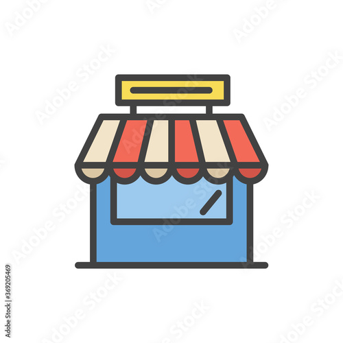 Marketplace icon. Color vector icon.