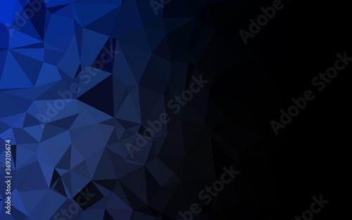 Dark BLUE vector low poly texture. Modern geometrical abstract illustration with gradient. Completely new design for your business.