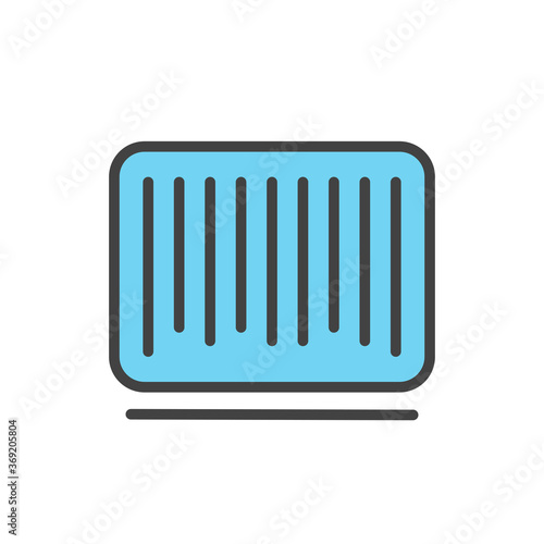 Barcode icon. Color vector icon.