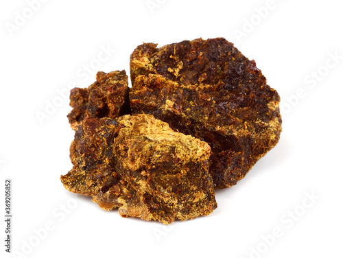 Bee Propolis Medicianal Ingredient Isolated on White.