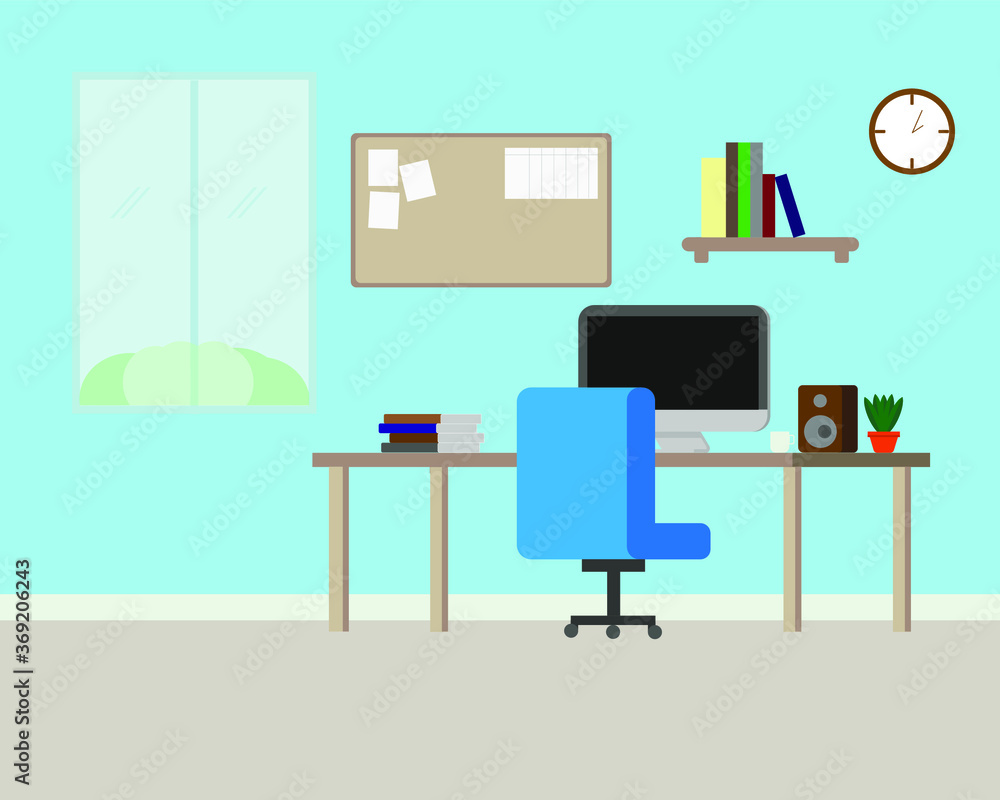Home Office Concept. Flat Isometric Vector Illustration. Home Office Concept. Flat Isometric Vector Illustration.