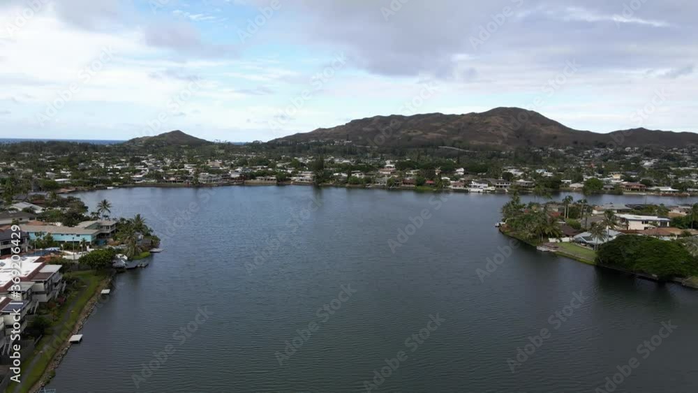 Enchanted Lakes - A fly-over of the Kaelepulu Pond, Kailua Hawaii Enchanted Lakes - A fly-over of the Kaelepulu Pond, Kailua Hawaii