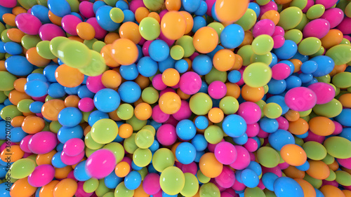 Group of colorful glossy sp...
