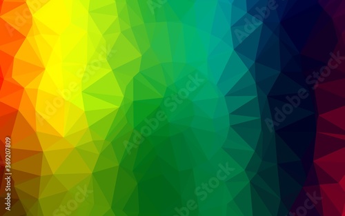 Dark Multicolor, Rainbow vector low poly layout. Shining illustration, which consist of triangles. Completely new template for your business design.