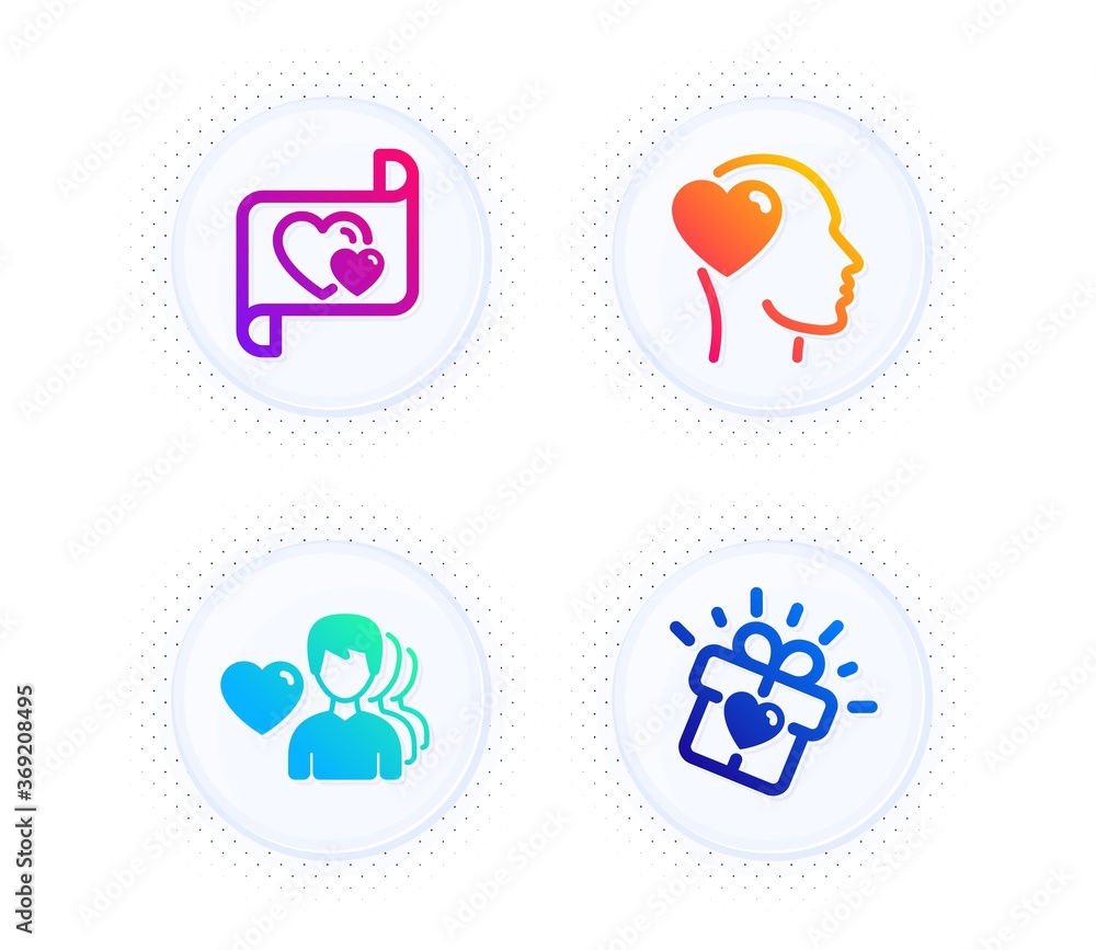 Man love, Friend and Love letter icons simple set. Button with halftone dots. Romantic people, Heart, Heart present. Love set. Gradient flat man love icon. Vector Man love, Friend and Love letter icons simple set. Button with halftone dots. Romantic people, Heart, Heart present. Love set. Gradient flat man love icon. Vector