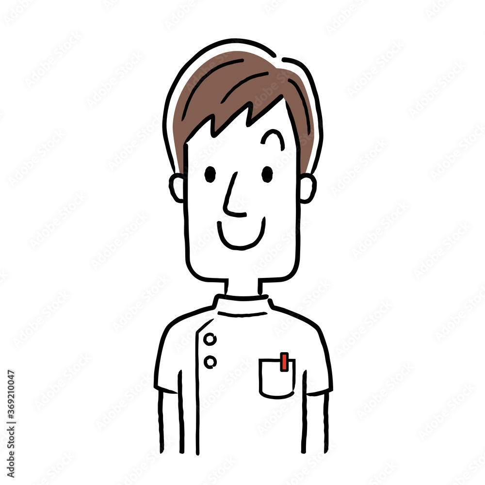Vector illustration material: smiling young male nurse Vector illustration material: smiling young male nurse