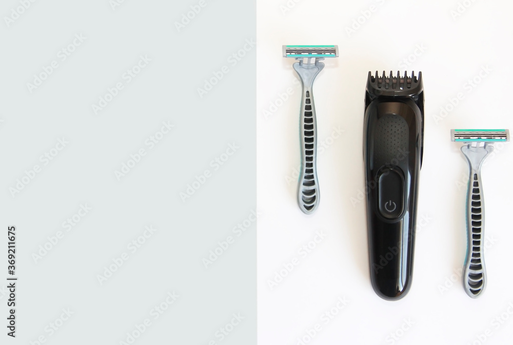 Obraz premium electric hair clipper and manual shaving machines