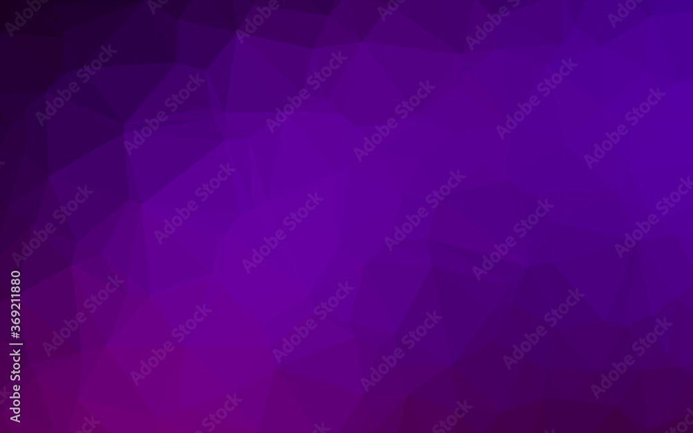 Fototapeta premium Dark Purple vector polygon abstract layout. Geometric illustration in Origami style with gradient. Brand new design for your business.