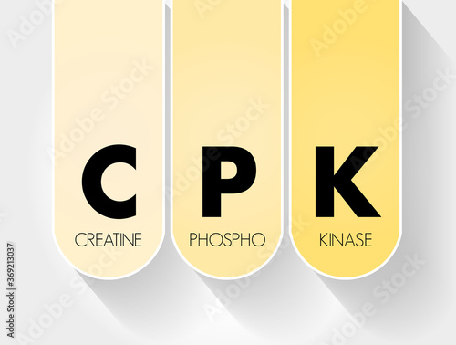 CPK - creatine phosphokinase acronym, medical concept background