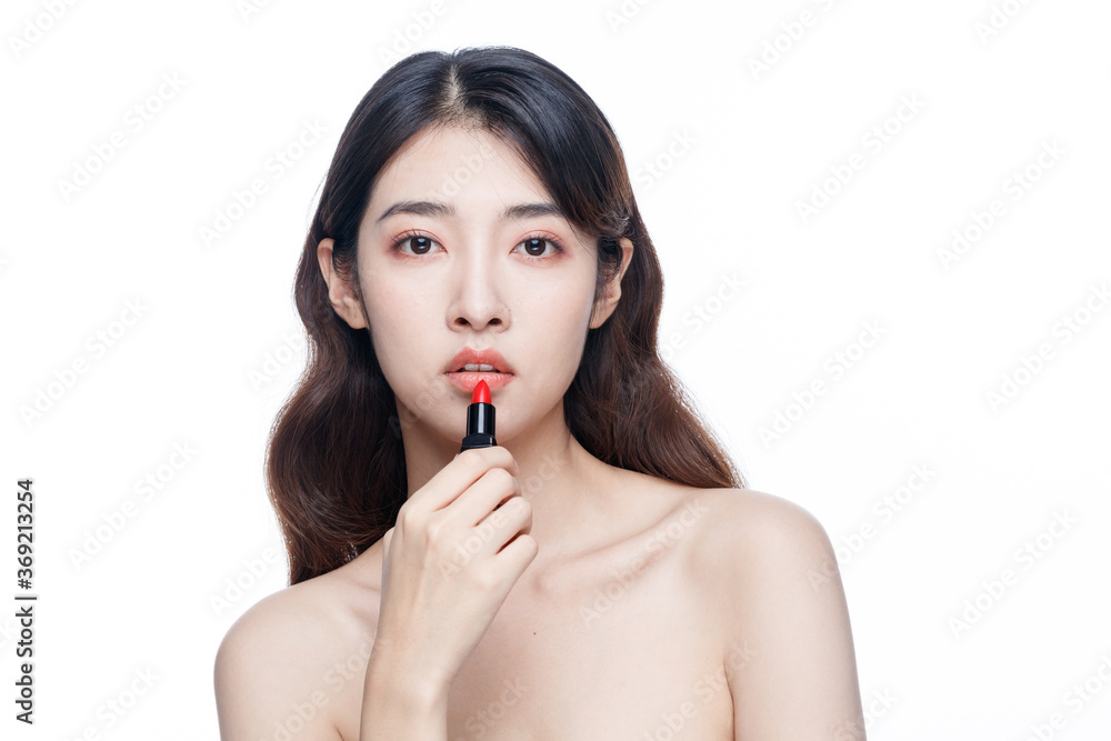 Portrait Of Beautiful Woman in Studio Portrait Of Beautiful Woman in Studio