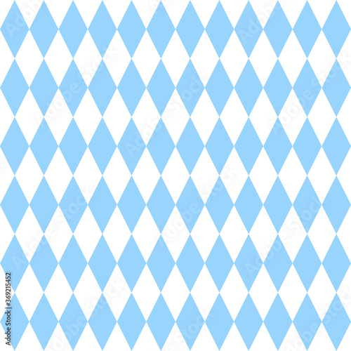 Oktoberfest Banner in bayrischen Farben mit Rautenmuster. Oktoberfest Cover. Bavaria flag Oktoberfest. Bavarian German Germany culture festival concept