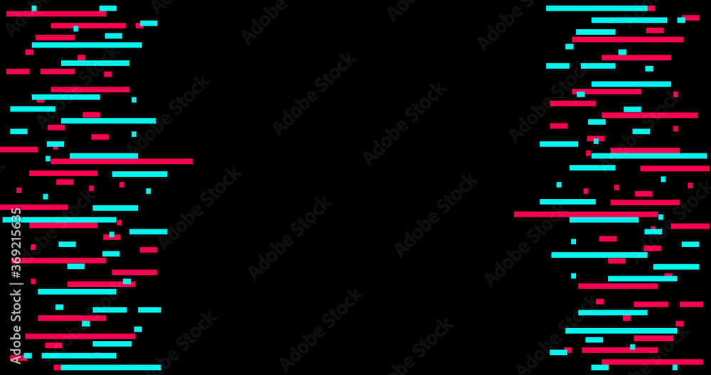 Abstract glitch TikTok background. Vector illustration. Abstract