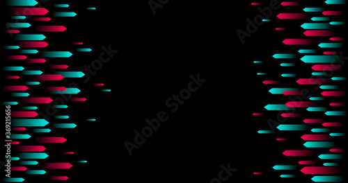 Abstract glitch TikTok background. Vector illustration. Abstract background. Light. Futuristic blue red gradient vector black background contrast color border digital dynamic elegant. TikTok, tik tok